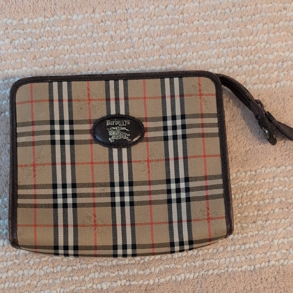 Burberry Nova Check Canvas Clutch - Picture 1 of 15